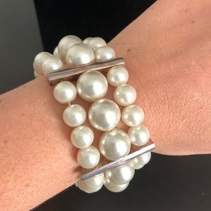 Pearl Statement Cuff Bracelet